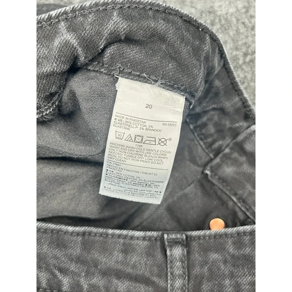 Old Navy Extra High-Rise Kicker Boot-Cut Jeans Washed Black‎ Size 20 Stretch